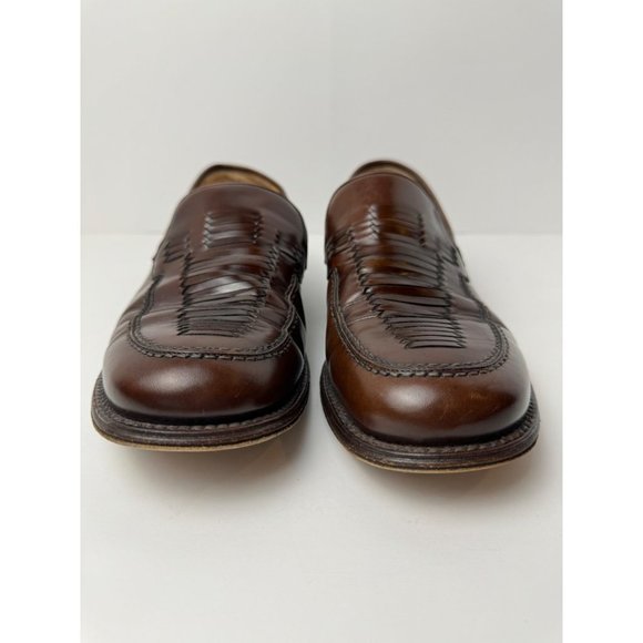 Bally Brown Leather Braided Top Round Toe Slip On Loafer Size 9.5 main image 6